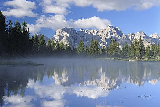 湖,白云岩,南蒂罗尔,意大利