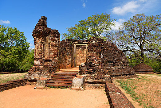 庙宇,遗址,波隆纳鲁沃古城,北方,中央省,斯里兰卡,亚洲