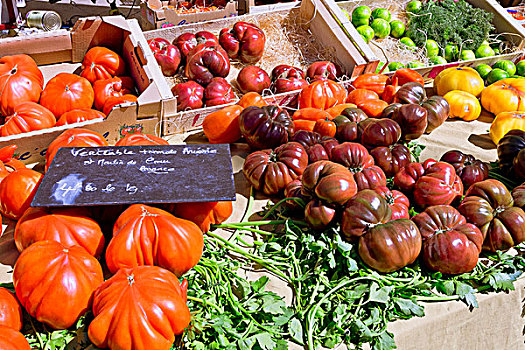 种类,西红柿,市场货摊