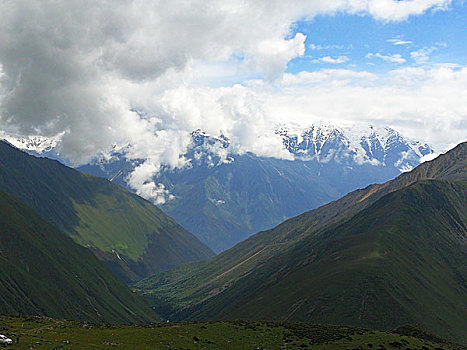 四川,西部,贡嘎雪山,子梅垭口,雅哈垭口,天湖,草原,云海,天空