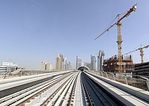 地铁,轨道,迪拜,阿联酋,中东