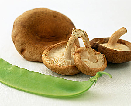 蘑菇,糖荚豌豆