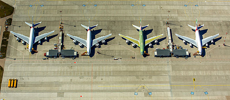 酋长国,空中客车,a380,完成,柏油路,机场,芬克威尔德,汉堡市,德国,欧洲