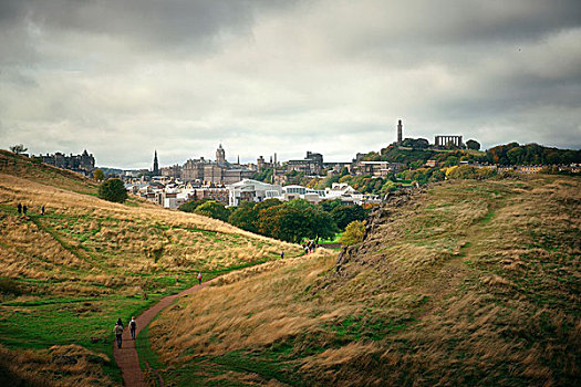 爱丁堡,城市,上面,座椅,公园