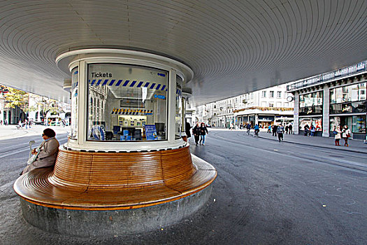 电车站,苏黎世,瑞士,欧洲