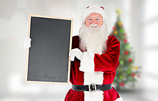 圣诞老人,展示,黑板