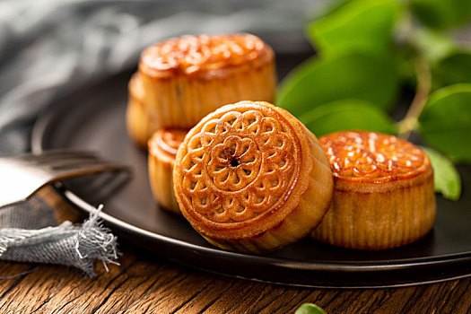 中式传统糕点美食中秋月饼