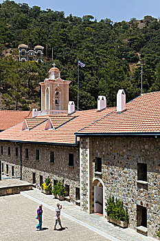基克斯修道院,特罗多斯,山峦,南方,塞浦路斯,希腊,南欧
