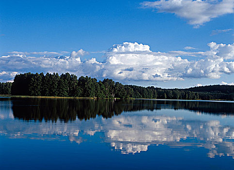 湖,土地,公园,区域,立陶宛