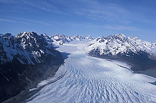 美国,阿拉斯加,威廉王子湾,冰河,靠近,科尔多瓦,室外,楚加奇山