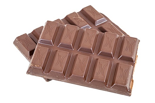 巧克力块,白色背景,背景