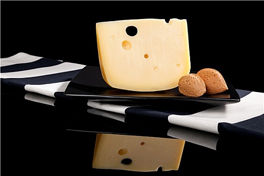 豪华,瑞士干酪,奶酪,静物
