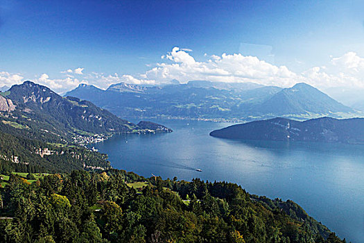风景,上方,琉森湖,瑞士