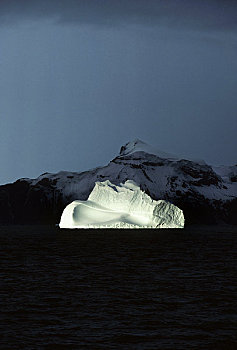 南极,冰山,海峡,乔治王岛,背景