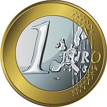 矢量,钱,金币,一欧元