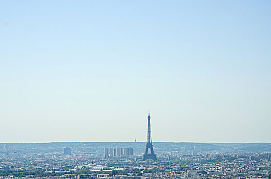 天际线,巴黎,鲜明,夏天