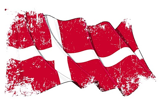 低劣,旗帜,丹麦
