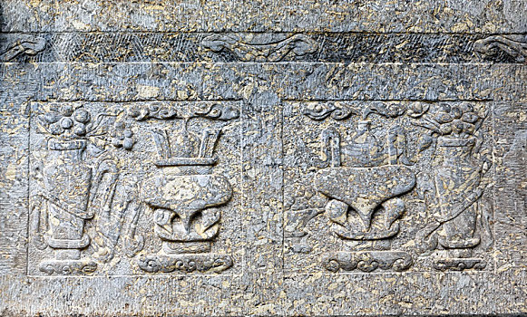 古建筑石栏花瓶石雕,中国山西省运城市解州关帝庙