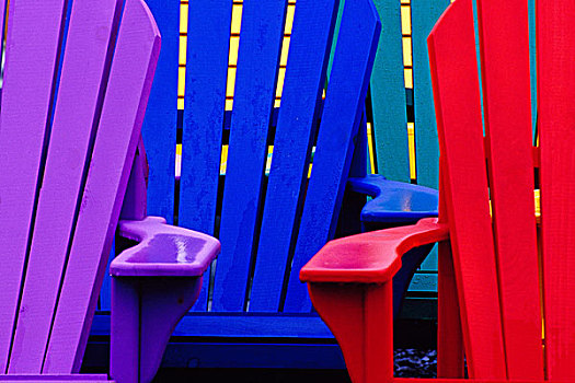 加拿大,新斯科舍省,彩色,宽木躺椅