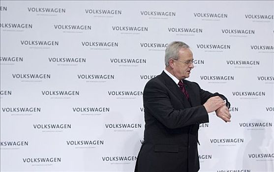 首席执行官,大众汽车,新闻发布会,2009年,沃尔夫斯堡,下萨克森,德国,欧洲