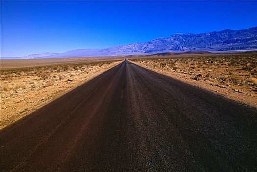 道路,莫哈维沙漠,加利福尼亚,美国