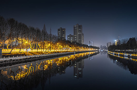 荆州荆沙河夜景