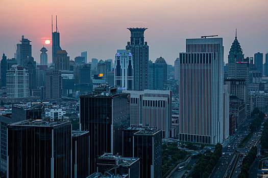 上海,黄浦江,两岸,夜景