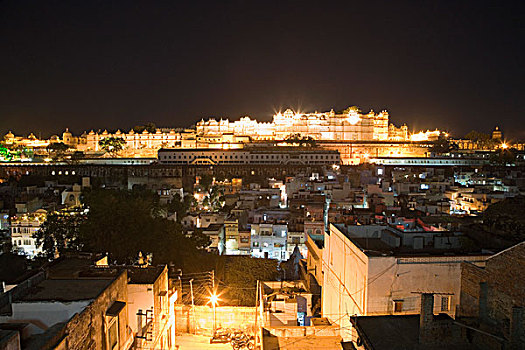 宫殿,城市宫殿,乌代浦尔,拉贾斯坦邦,印度