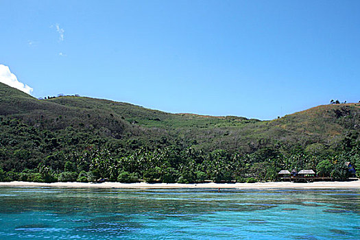 海滩,漂亮,岛屿,斐济