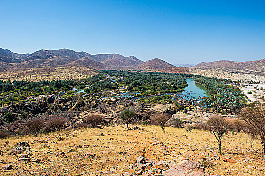 河,边界,安哥拉,纳米比亚