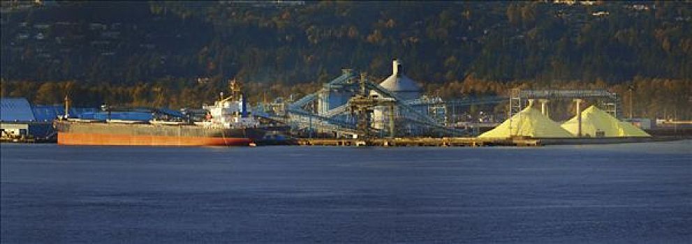硫,出口贸易,温哥华,港口,不列颠哥伦比亚省,加拿大