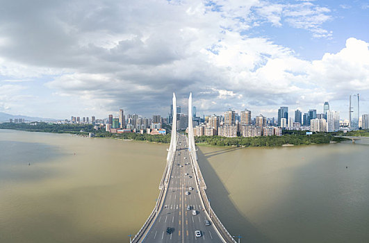 广东惠州市合生大桥航拍景观