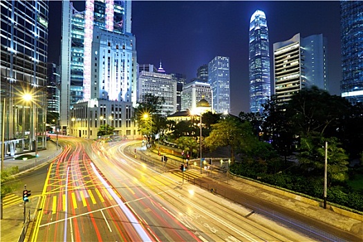香港,城市,忙碌,交通,道路