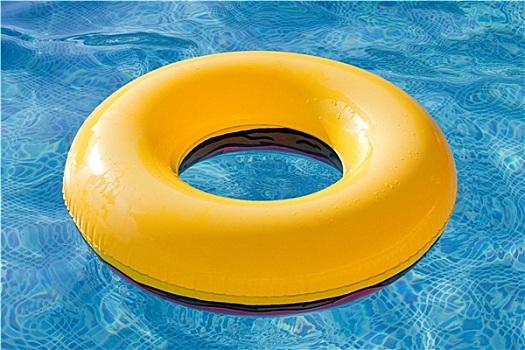 黄色,漂浮,游泳池
