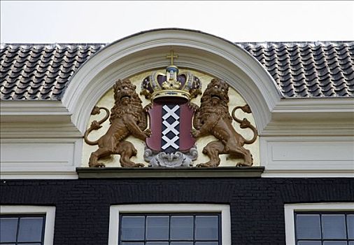 城市,手臂,阿姆斯特丹,山墙,房子,荷兰,欧洲