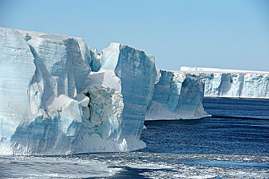 南极,威德尔海,扁平,冰山,浮冰