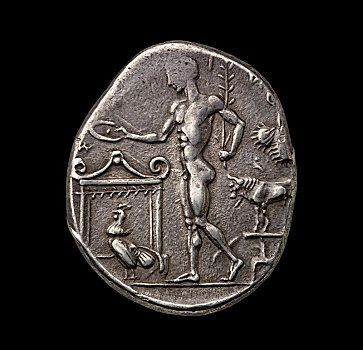 古希腊,银,硬币,艺术家,未知