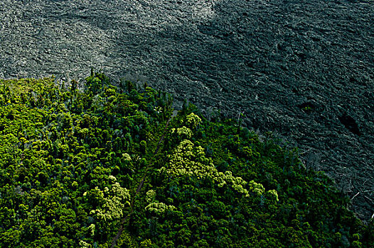 航拍,夏威夷大岛,夏威夷火山国家公园,夏威夷,美国