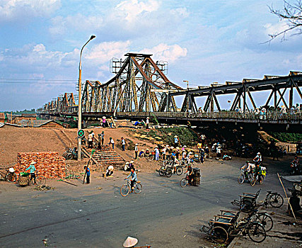 桥,红河,越南