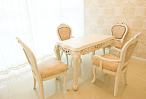 优雅,简单,桌子,椅子,餐厅