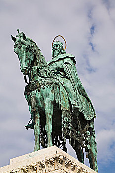 雕塑,圣史蒂芬,靠近,马提亚斯教堂,布达佩斯,匈牙利