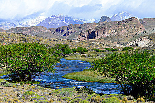 河,山脉全景,布宜诺斯艾利斯,省,阿根廷,南美