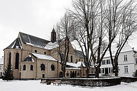 大教堂,雪,北莱茵威斯特伐利亚,德国,欧洲