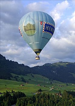热气球,乘,瑞士