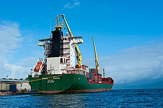 集装箱船,港口,巴布亚新几内亚