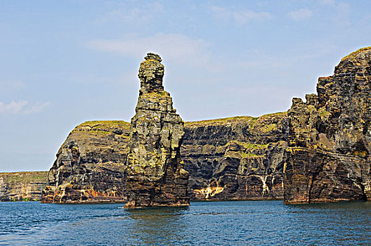 风景,海洋,一堆,悬崖,湾流,凯瑞郡,爱尔兰,欧洲