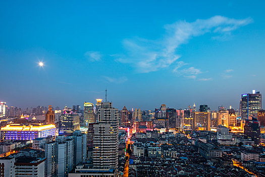 上海,黄浦江,两岸,夜景