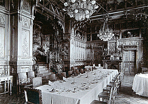 餐厅,皇宫,比亚沃维耶扎,树林,俄罗斯,迟,19世纪