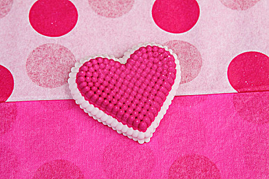 一个,粉色,糖果,心形,纸巾