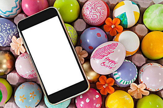 手机,涂绘,复活节彩蛋,彩色